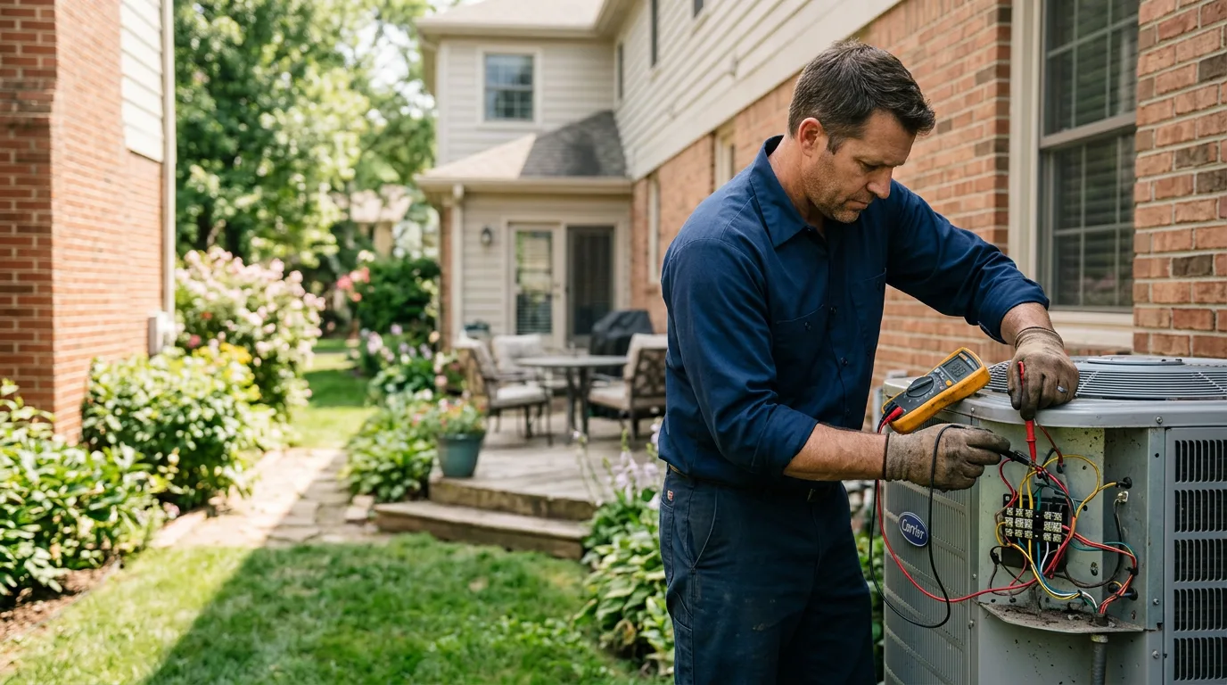 HVAC technician working near Frankfort, KS